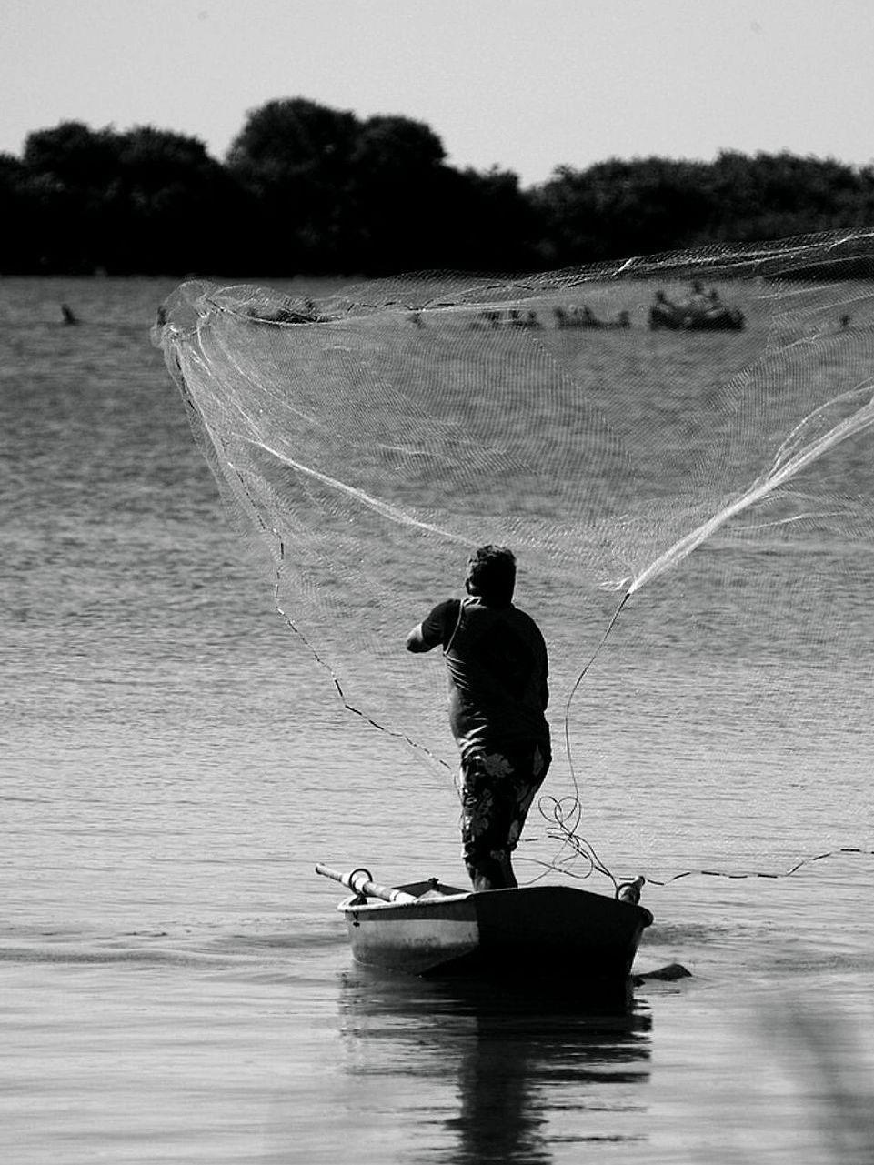 Retrato do pescador após uma longa madrugada